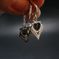 Moldavite Tektite Silver Earrings from Czech Republic - 3.47 Grams