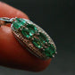 Emerald Silver Pendant W/Chain From Colombia - 3.68 Grams Total