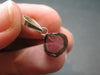 Rare Green & Red Gem Watermelon Tourmaline Crystal Slice Silver Pendant From Brazil - 0.7" - 0.64 Grams