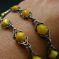 Natural Baltic Amber 925 Silver Bracelet - Size 7.5 Inches