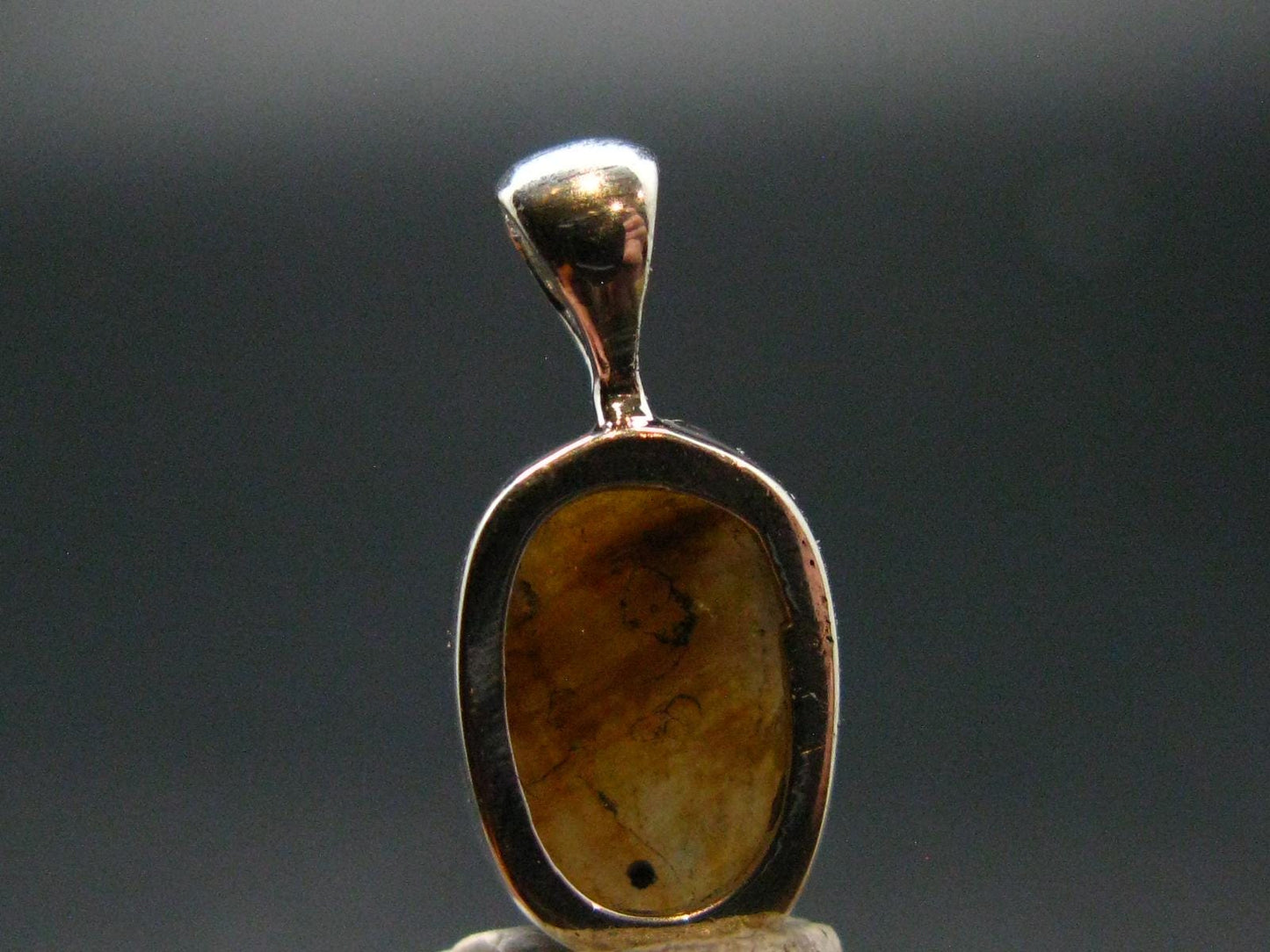 Rare Herderite Crystal Silver Pendant from Brazil - 0.7" - 1.14 Grams