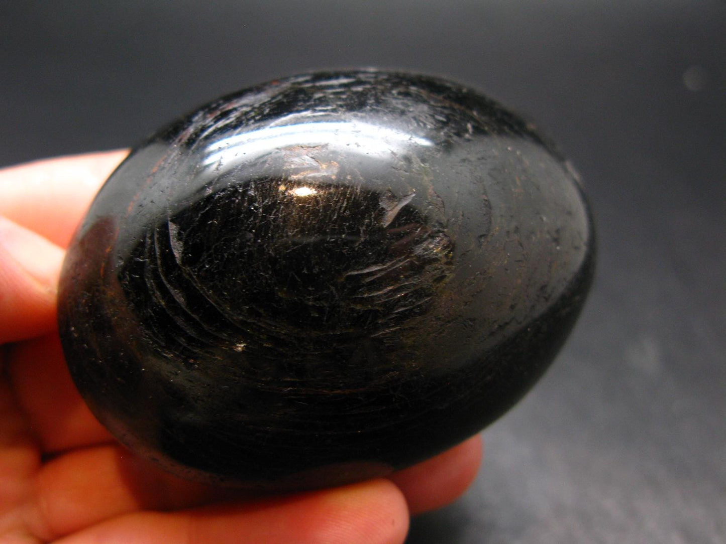 Fine Black Tourmaline Tumbled Stone From Namibia - 2.3"