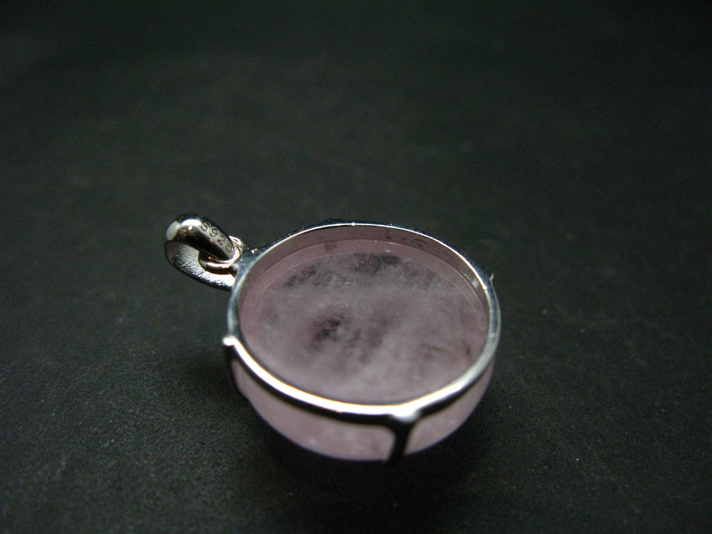 Pink Morganite Silver Pendant From Brazil - 1.1" - 6.23 Grams