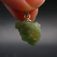 Extremely Rare Raw Gem Green Kornerupine Silver Pendant Crystal From Tanzania - 2.0 Grams - 0.8"