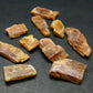 Lot of 10 Rare Orange Kyanite Crystals From Tanzania