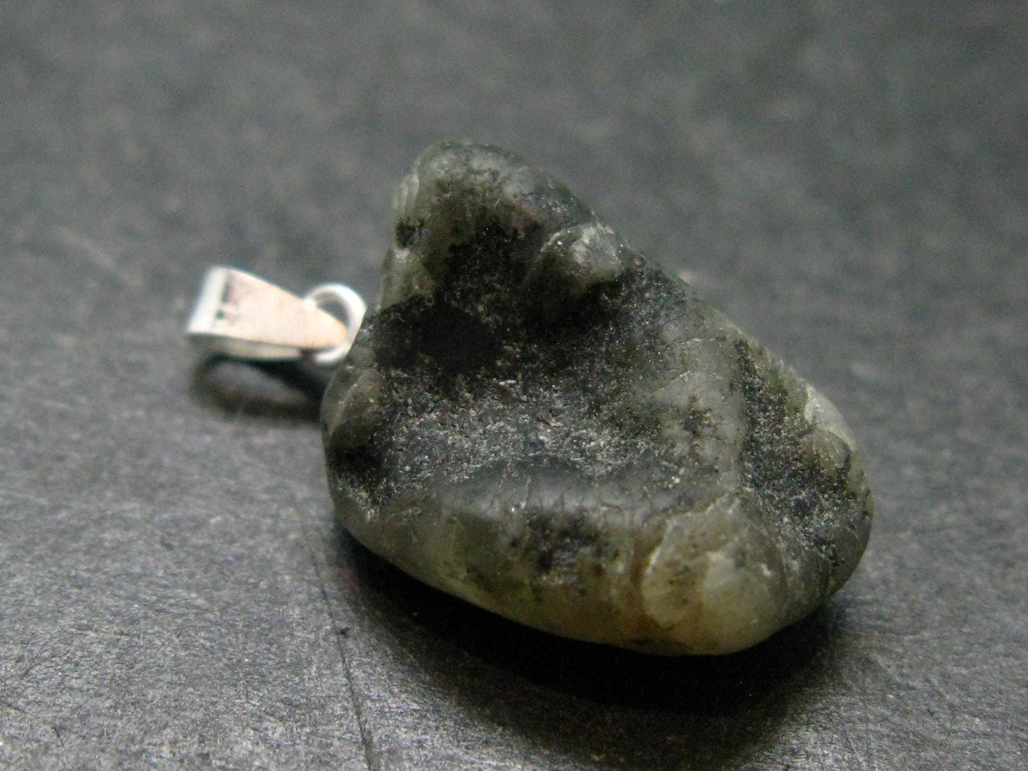 Phenakite Phenacite Tumbled Silver Pendant From Russia - 1.0" - 2.87 Grams