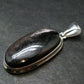 Tumbled Hypersthene Silver Plated Pendant From Canada - 1.8" - 10.0 Grams