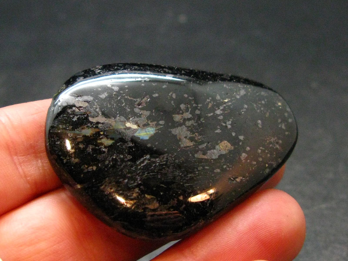 Rare Nuumite Nuummite Tumbled Stone From Greenland - 26.0 Grams - 1.8"