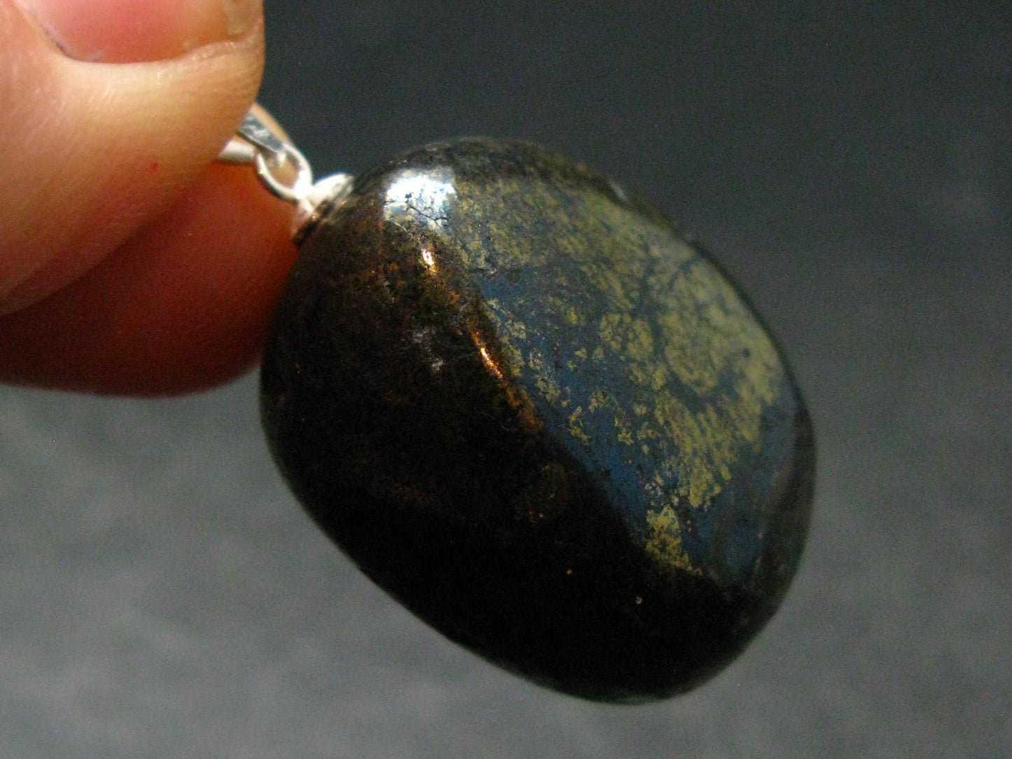 Covelite Covellite Crystal Silver Pendant From Peru - 1.3" - 20.76 Grams