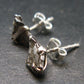 Raw Campo Del Cielo Meteorite Stud Earrings In Silver From Argentina