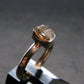 Gray Herderite Silver Ring from Africa - Size 8 - 1.86 Grams
