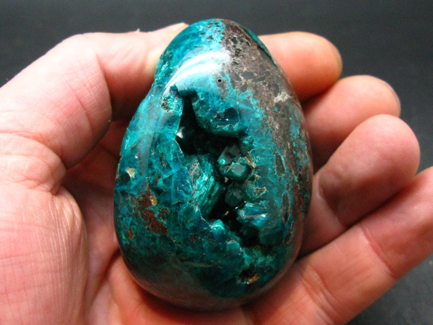 Very Rare Large Dioptase Egg From Congo - 2.7"