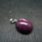 Star Ruby Sterling Silver Pendant - 0.9" - 3.27 Grams