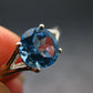 Facetted Blue Topaz Sterling Silver Ring - 1.94 Grams - Size 8