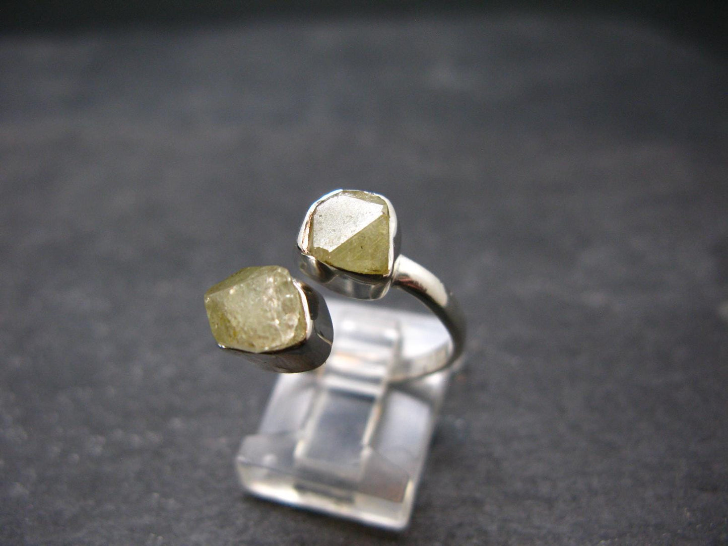 Rhodizite Rhodozite Silver Ring From Madagascar - Adjustable size - 3.08 Grams