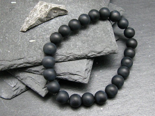 Shamanite Shammanite Genuine Bracelet ~ 7 Inches ~ 8mm Round Beads
