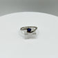 Blue Sapphire Bypass Ring: Sterling Silver September Birthstone, Size 8