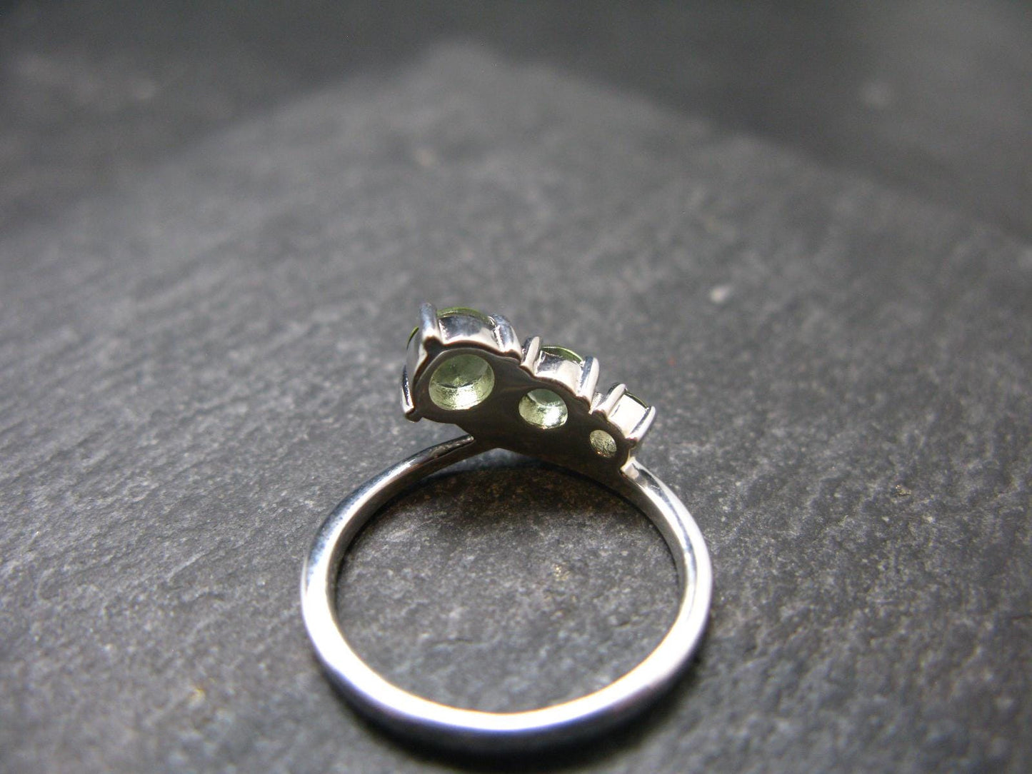 Moldavite Sterling Silver Ring From Czech Republic - Size 5.5 - 2.22 Grams