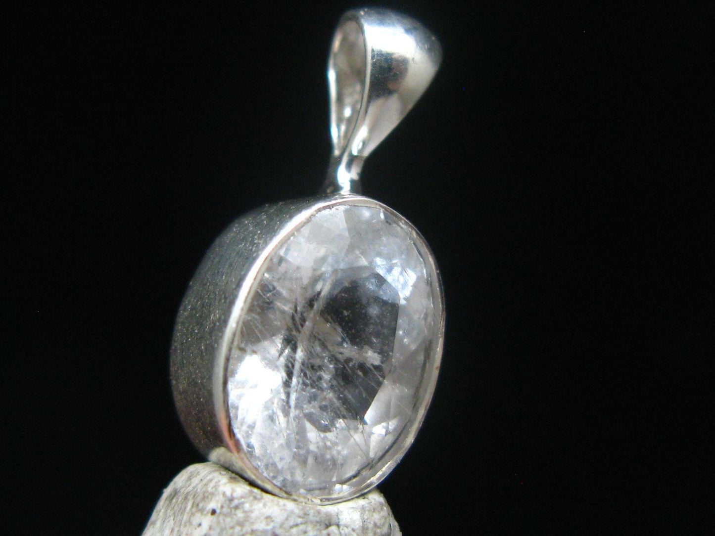 Gem Phenakite Phenacite Facetted Pendant from Russia - 1.72 Grams - 0.7"