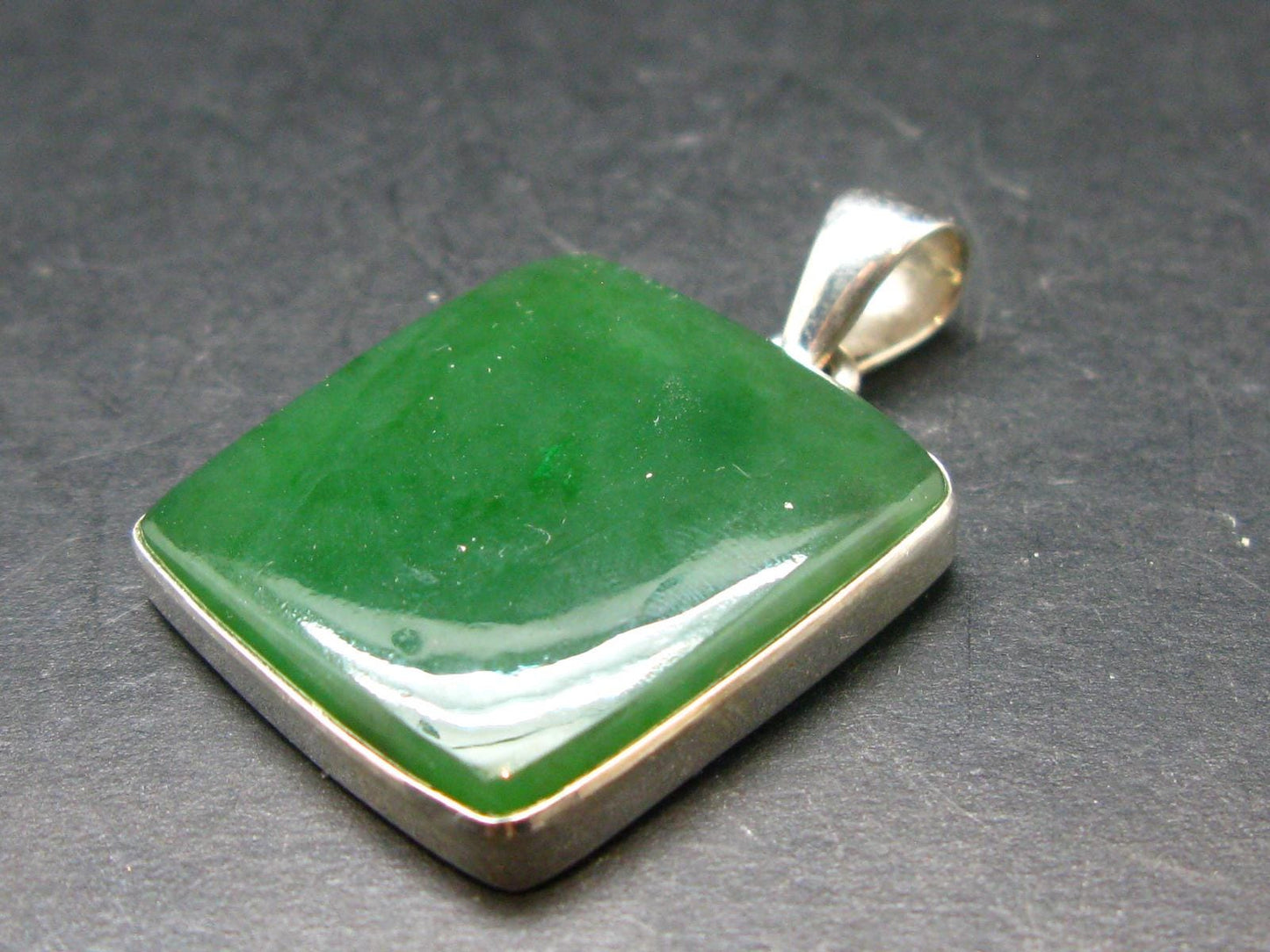 Nephrite Jade Cabochon Pendant From Canada - 1.5" - 9.85 Grams