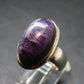 Very Rare Kammererite Chrome Clinochlore Silver Ring from Turkey - Size 8