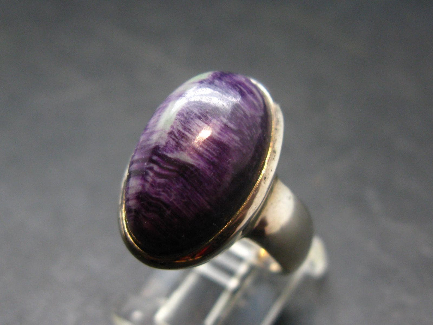 Very Rare Kammererite Chrome Clinochlore Silver Ring from Turkey - Size 8