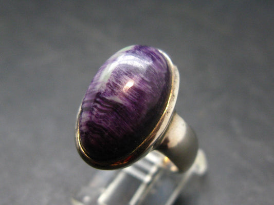 Very Rare Kammererite Chrome Clinochlore Silver Ring from Turkey - Size 8