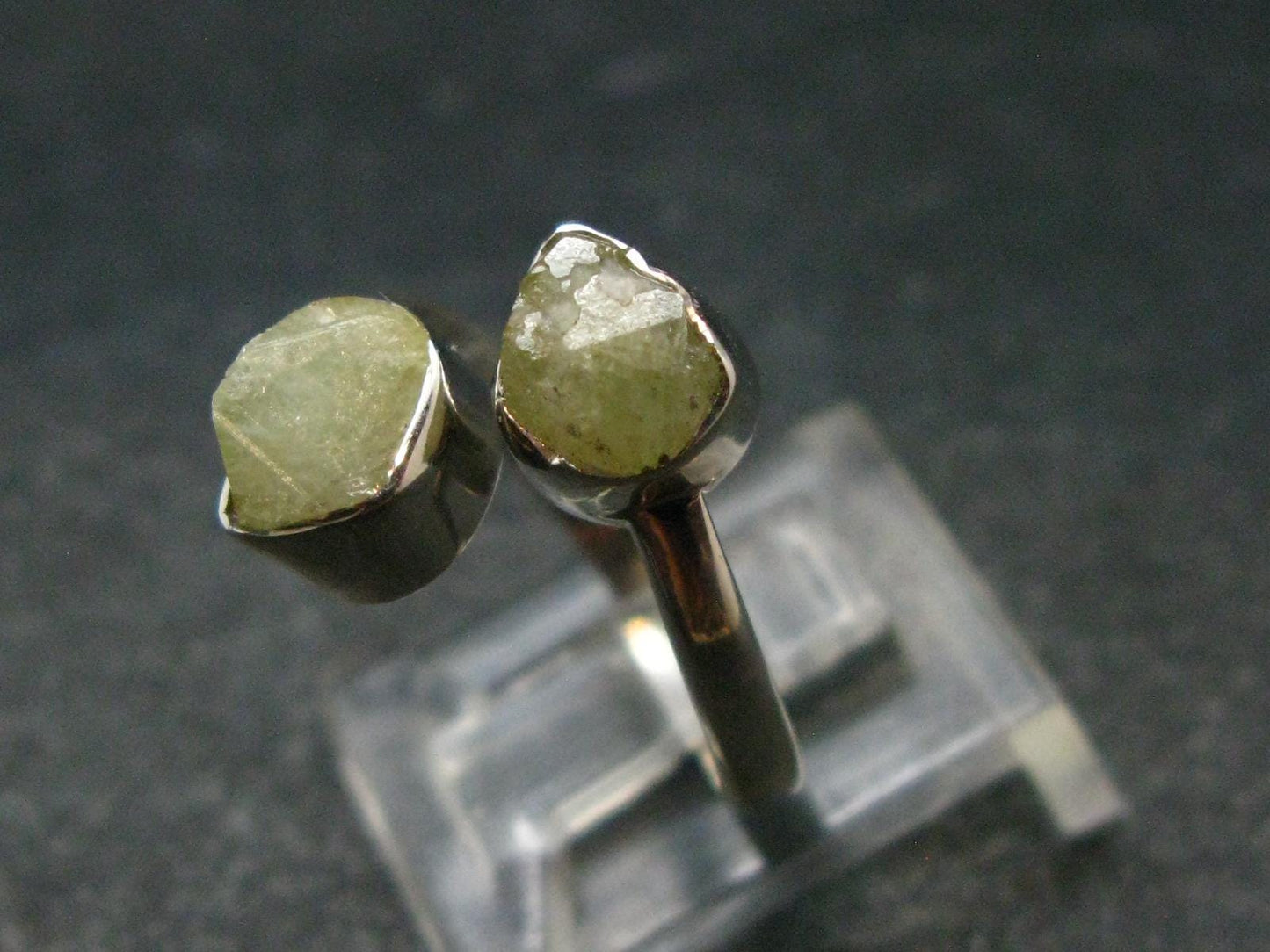 Rhodizite Rhodozite Silver Ring From Madagascar - Adjustable size - 2.85 Grams