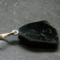Black Tourmaline Schorl Silver Pendant From Brazil - 1.3" - 4.48 Grams