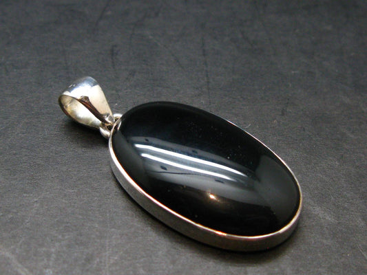 Black Onyx Silver Pendant - 8.85 Grams