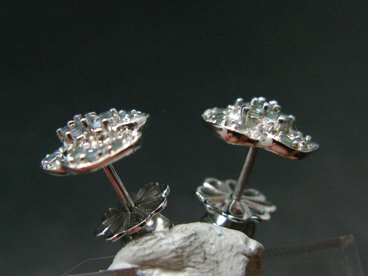 Alexandrite Gem Silver Stud Earrings From Russia - 2.75 Grams