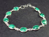 Beautiful Malachite Silver Bracelet - 7.5" - 7.8 Grams