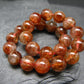 Red Rutilated Quartz Genuine Bracelet ~ 7 Inches ~ 8mm Round Beads
