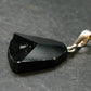 Black Tourmaline Schorl Silver Pendant From Brazil - 1.3" - 4.48 Grams