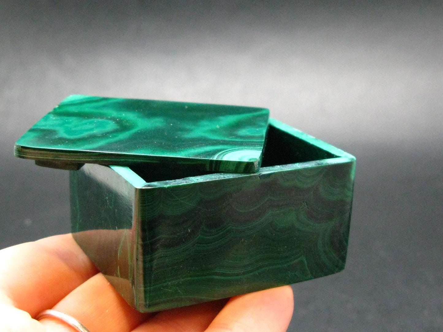 Rich Vibrant Green Malachite Box From Congo - 2.0" - 103.0 Grams