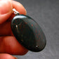Bloodstone Silver Pendant From India - 1.5" - 5.45 Grams