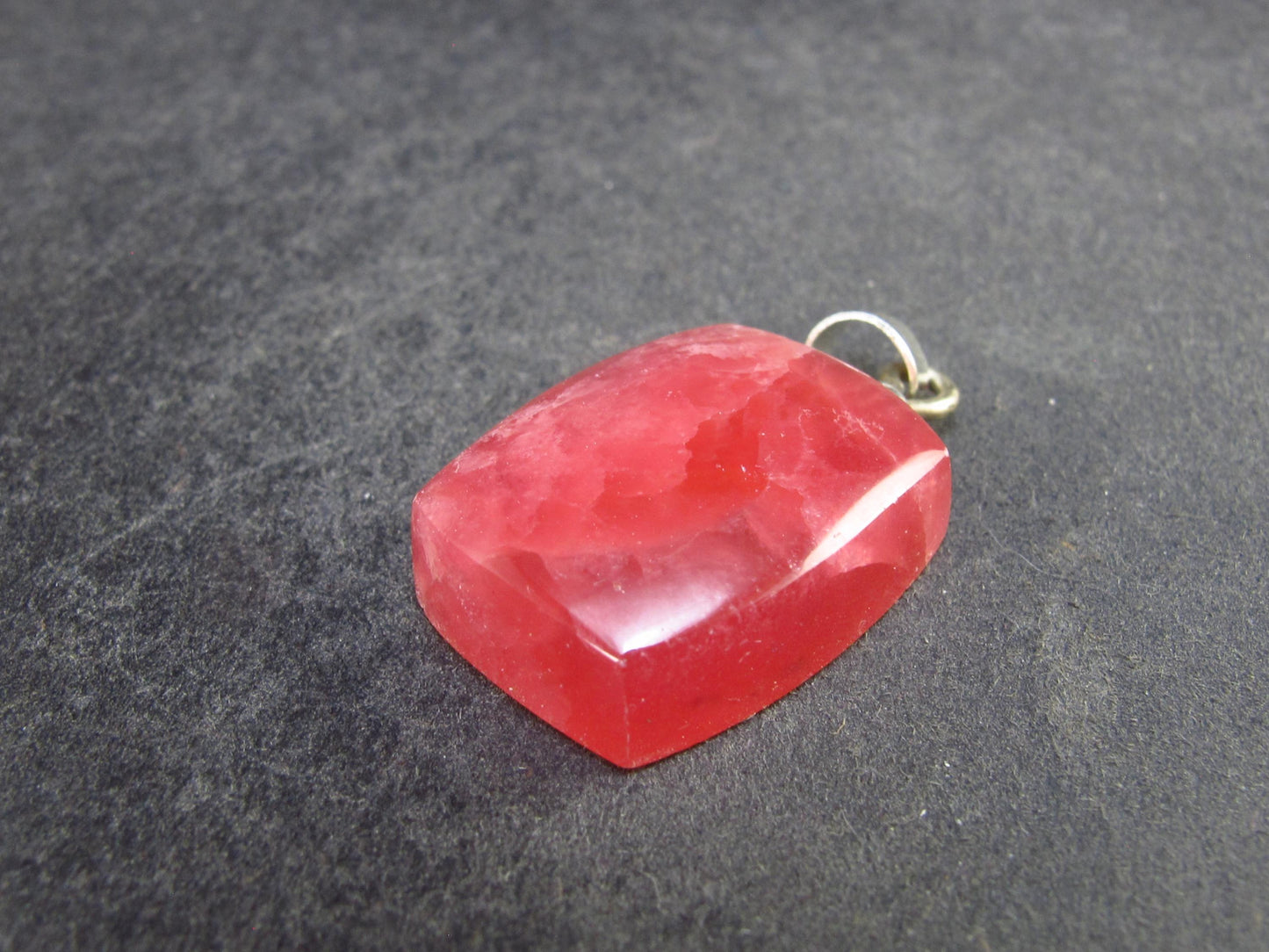 Rhodochrosite Sterling Silver Pendant from Alma Colorado - 1.2" - 7.07 Grams