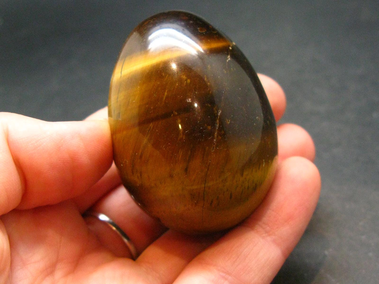Golden Tiger Eye Egg From South Africa - 1.9"