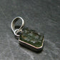 Moldavite Tektite Silver Pendant from Czech Republic - 0.9" - 1.31 Grams