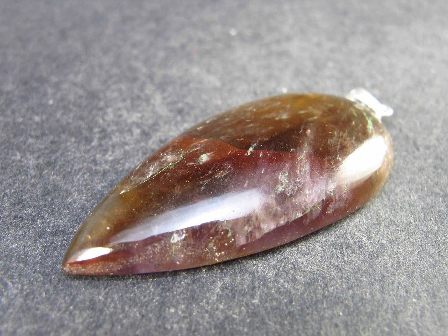 Cacoxenite Super 7 Silver Pendant From Brazil - 2.0" - 9.6 Grams