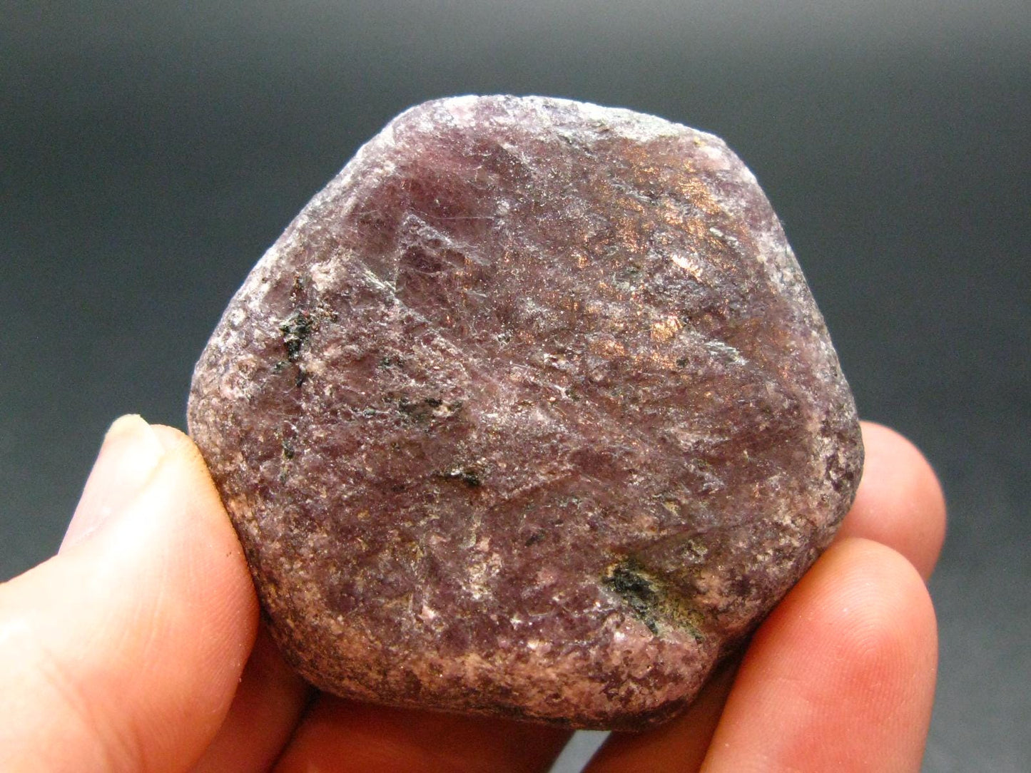 Reddish-Maroon Hexagonal Terminated Ruby Crystal from India - 2.0" - 95.91 Grams