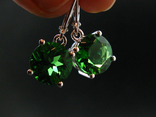 Helenite Gaia Stone Gem Sterling Silver Earrings From Washington - 1.6 Carats