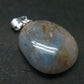 Papagoite in Quartz Cabochon Silver Pendant from S. Africa - 1.1" - 3.07 Grams