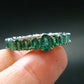 Emerald Faceted Silver Ring from Colombia - 2.64 Grams Total - Size 7