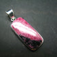 Vivid Juice Carmine Red Gem Rhodonite Silver Pendant From Brazil - 1.6" - 8.55 Grams