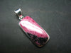 Vivid Juice Carmine Red Gem Rhodonite Silver Pendant From Brazil - 1.6" - 8.55 Grams