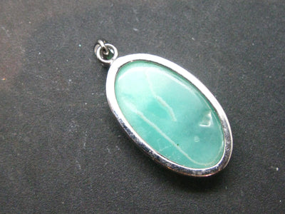 Chrysoprase Silver Pendant From Australia - 1.3" - 5.26 Grams