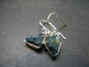 Extremely Rare Grandidierite Silver Earrings From Madagascar - 1.2"