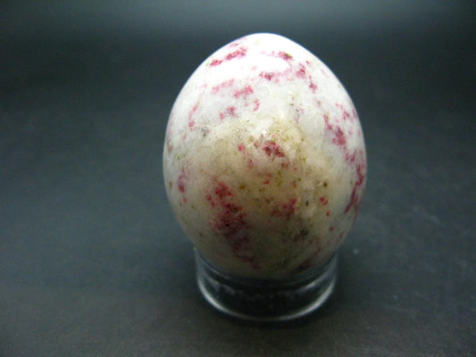 Large Cinnabar in Quartz Egg from Peru - 103.79 Grams - 1.9"