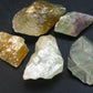 Lot of 5 Natural Green Brownish Rough Calcite from Mexico